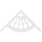 Ekena Millwork Pitch Classic Wagon Wheel Architectural Grade PVC Gable Pediment, 36"W x 18"H x 1"P (12/12) GPP036X018X100CWW - alternate 3